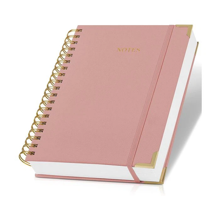 Розовый блокнот-спираль